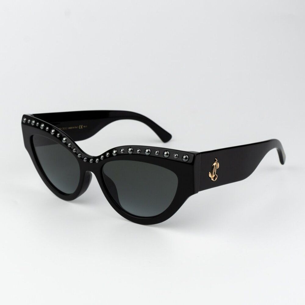 Jimmy Choo Women Sunglasses Black Grey Gradient Cat Eye Sonja/G/S 0807 Brand New